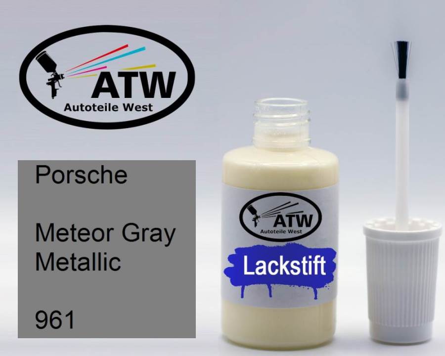 Porsche, Meteor Gray Metallic, 961: 20ml Lackstift, von ATW Autoteile West.